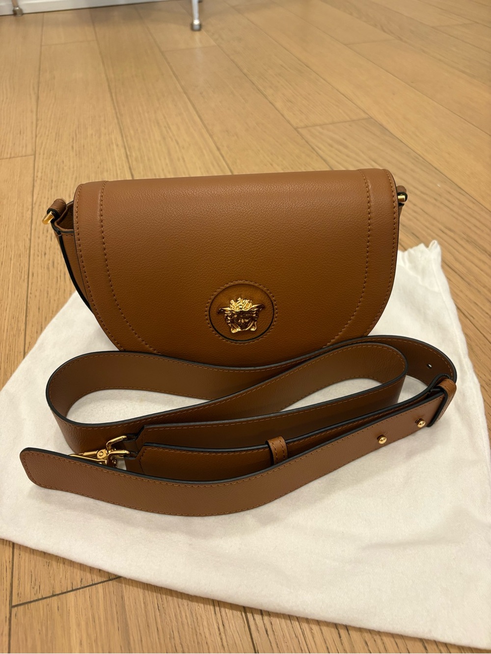 Versace Half Moon La Medusa Crossbody Bag - Picture 4 of 12